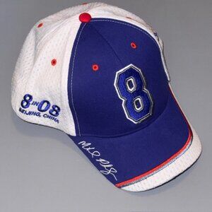 Vintage USA Olympics Hat Cap Michael Phelps Beijing China Size 62 cm 2008 Fitted